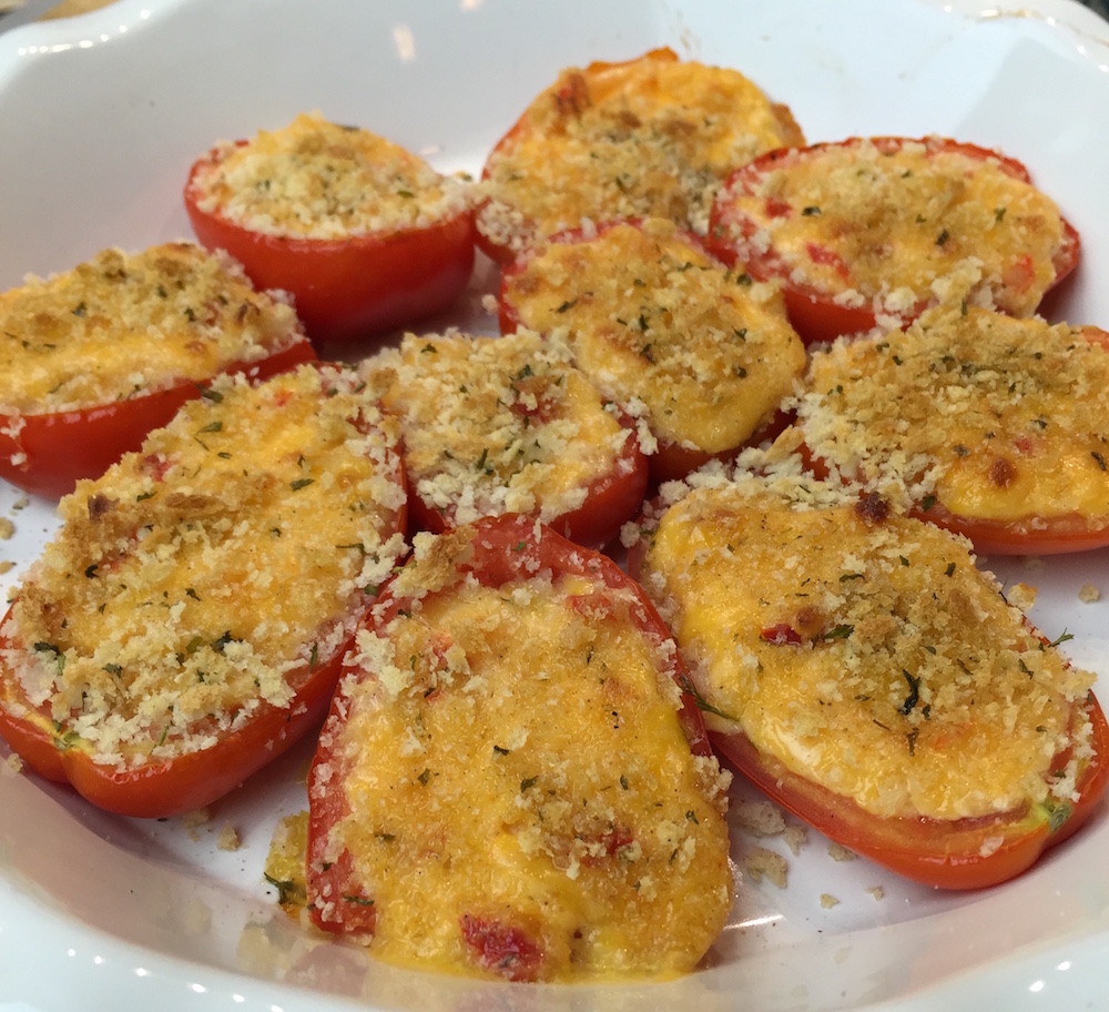 Au Gratin Tomatoes with Palmetto Cheese Pimento Cheese