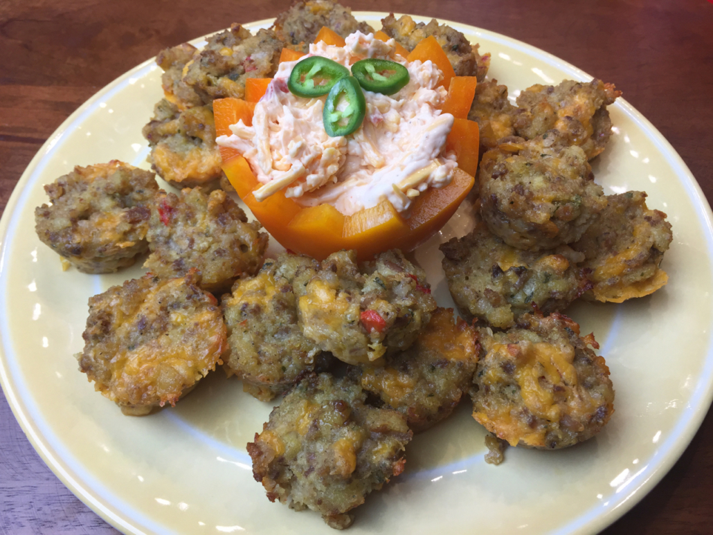 Sausage Stuffing Bites Palmetto Cheese Homestyle Pimento Cheese
