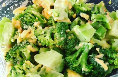 broccoi and pimento cheese