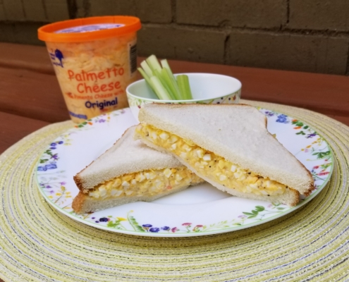palmetto cheese deviled egg sandwich