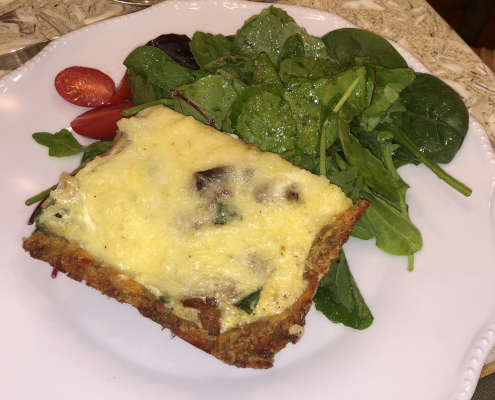 Quiche with PC sausage ball crust