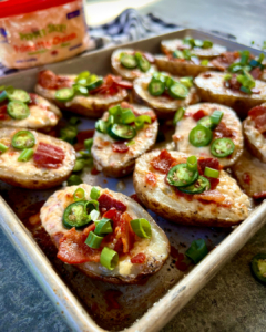 Cheesy Bacon and Jalapeños Potato Skins